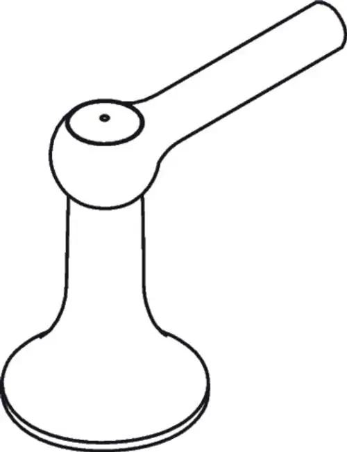Axor Griff für Kaltwasserseite, aus chromfarbenem Material, mit runder Halterung und langem Auslauf. Simplistisches Design für sanitäre Anwendungen.